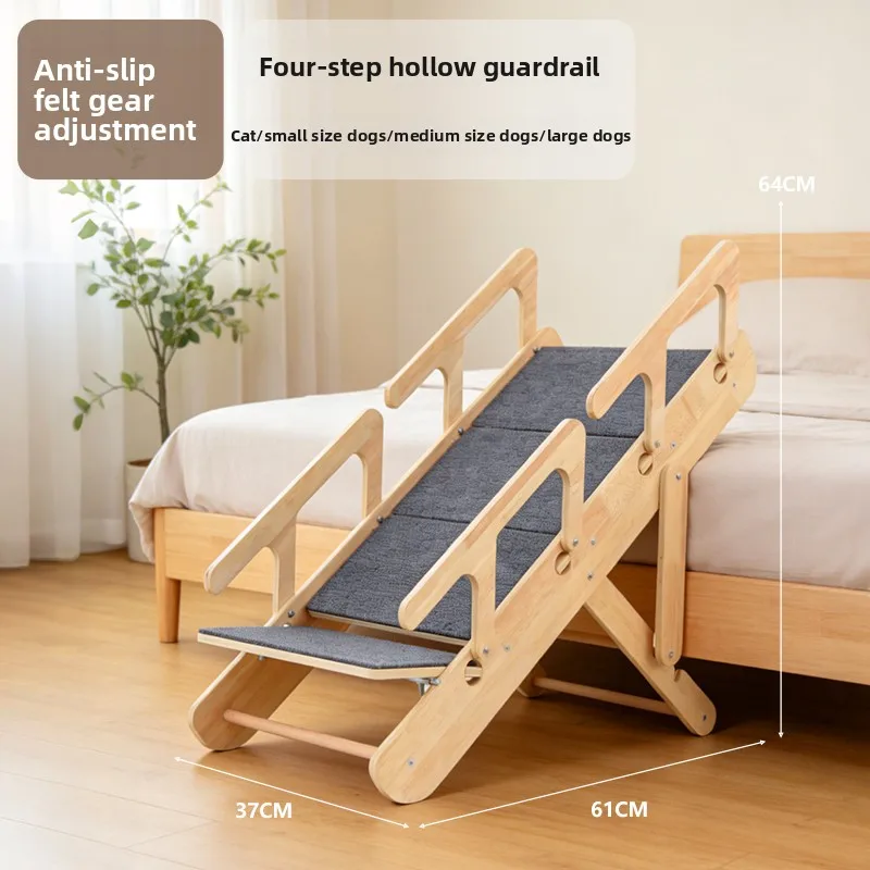 Foldable Adjustable Pet Steps Wooden Style Indoor Ramp for Cats Dogs Multi Functional Stool
Foldable Adjustable Pet Steps Wooden Style Indoor Ramp for Cats Dogs Multi Functional Stool