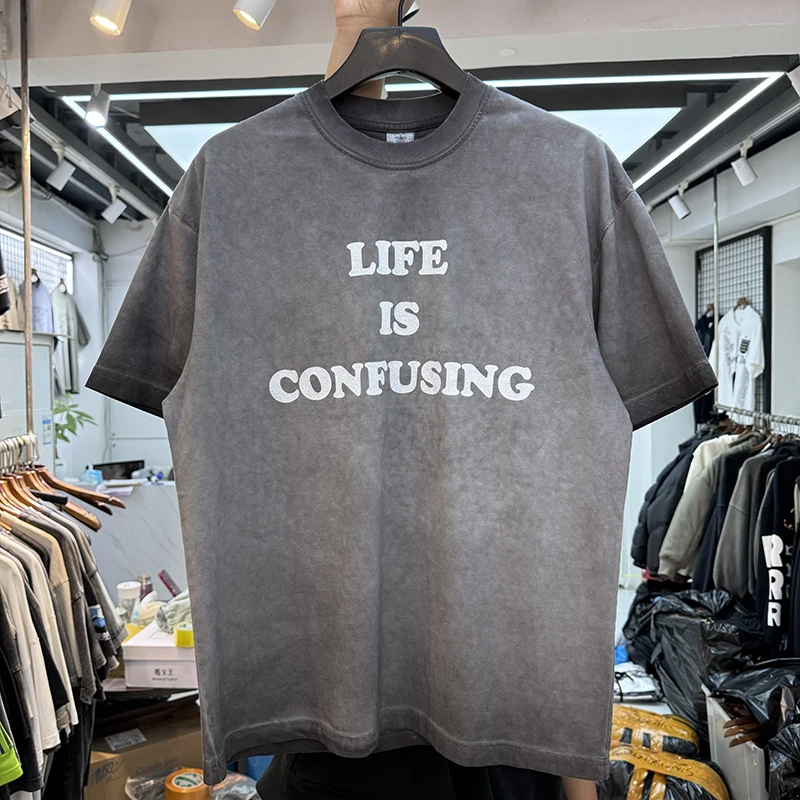 American Street Style Washed Vintage Lettering Short Sleeve Heavyweight Hip Hop Loose Fit Casual T-Shirt for Men
American Street Style Washed Vintage Lettering Short Sleeve Heavyweight Hip Hop Loose Fit Casual T-Shirt for Men