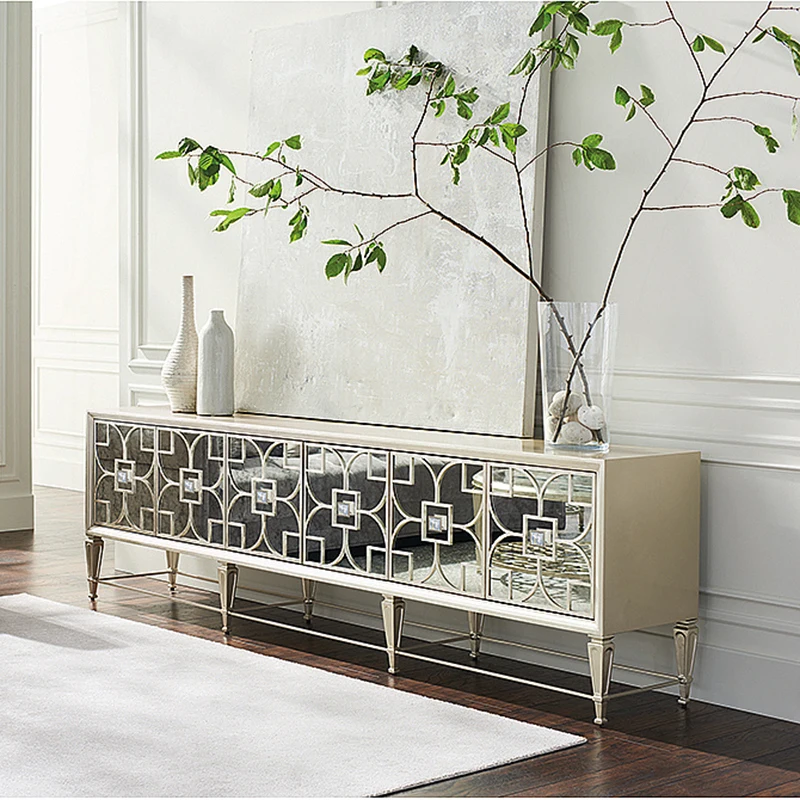 Modern Light Luxury TV Cabinet Living Room Nordic Floor Cabinet Locker Simple European Solid Wood Sideboard
Modern Light Luxury TV Cabinet Living Room Nordic Floor Cabinet Locker Simple European Solid Wood Sideboard