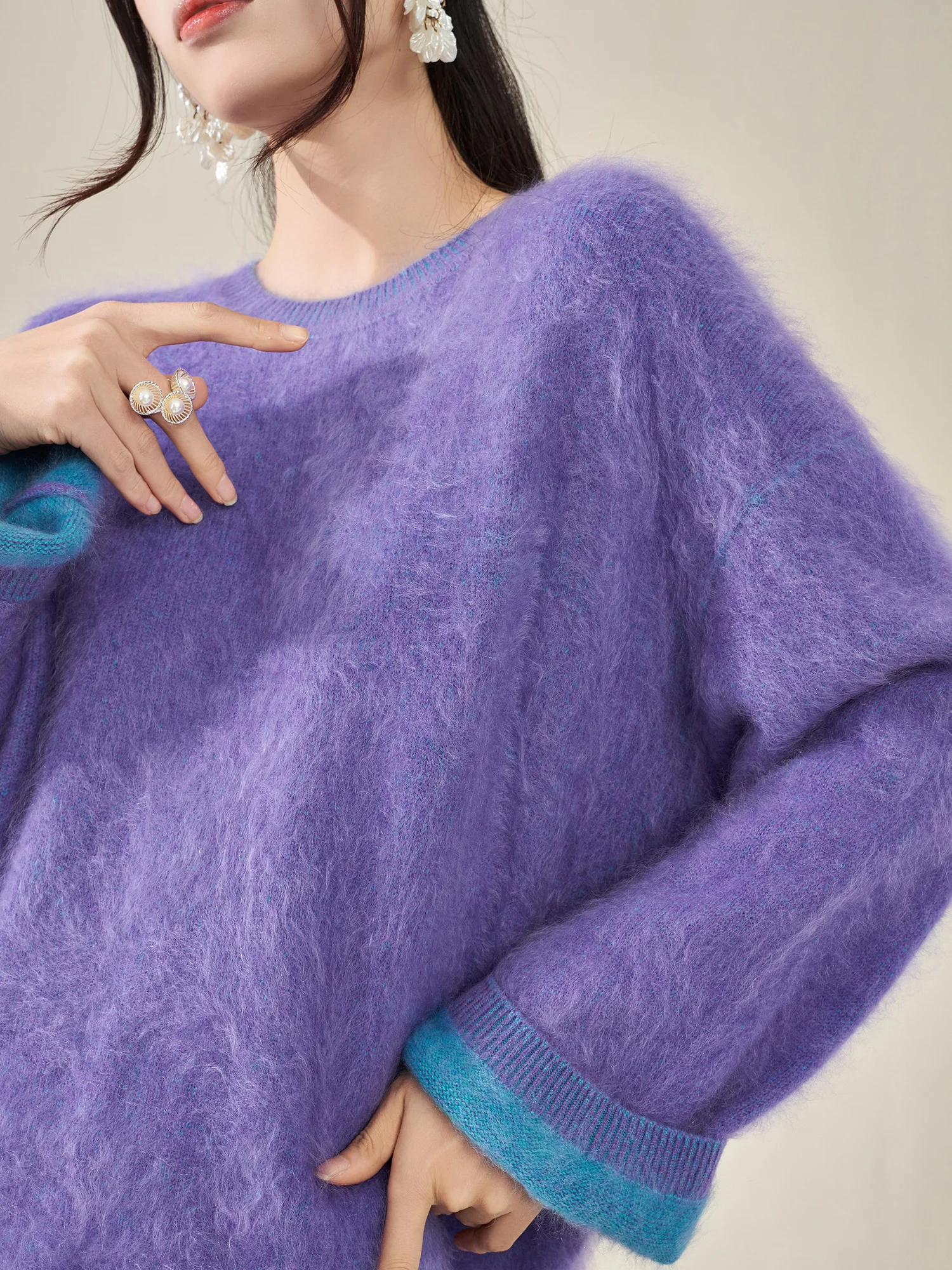 Flowing Era Korean Sle Loose Fit Knitted Sweater Women's Casual round Ne Plu Purple Winter Clothes Comfortable Long Sve
Flowing Era Korean Sle Loose Fit Knitted Sweater Women's Casual round Ne Plu Purple Winter Clothes Comfortable Long Sve