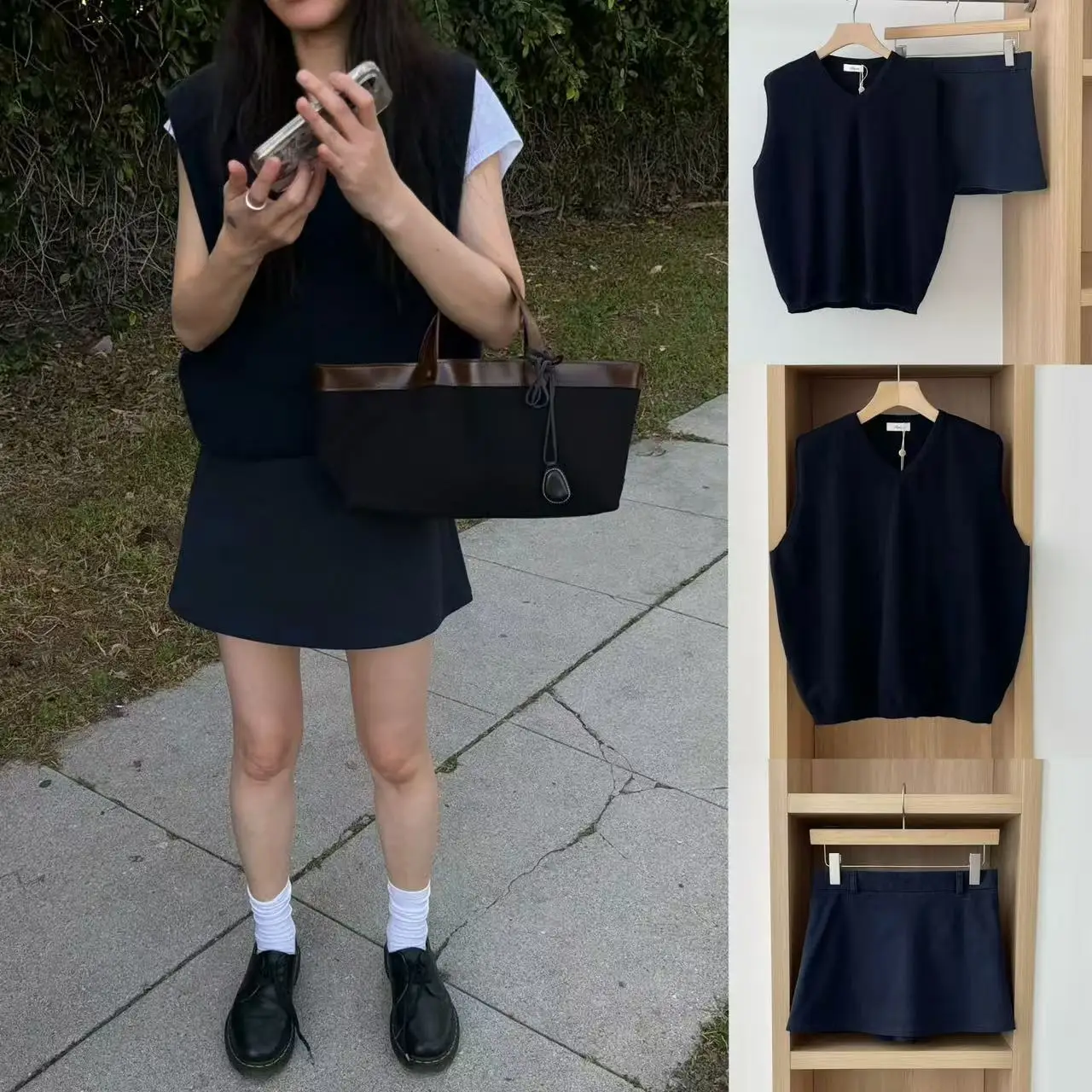 Korean Style Loose Knitted Vest And Skirt Set Pure Color Shoulderless Sleeveless High Waist Spring Summer Fashion Women'...
Korean Style Loose Knitted Vest And Skirt Set Pure Color Shoulderless Sleeveless High Waist Spring Summer Fashion Women'...