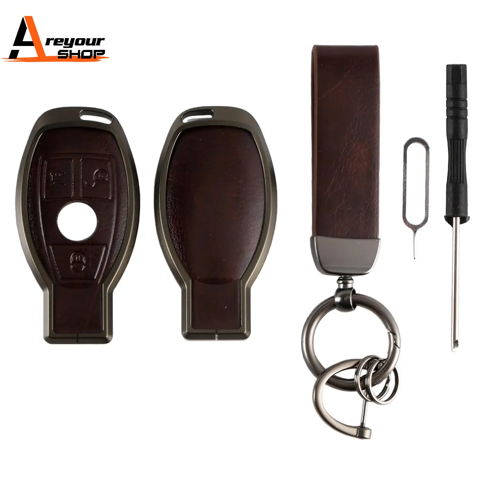 Коричневый чехол для автомобильного ключа из алюминиевого сплава ТПУ для Benz GLC GLK CLS GLA CLA AMG
Коричневый чехол для автомобильного ключа из алюминиевого сплава ТПУ для Benz GLC GLK CLS GLA CLA AMG