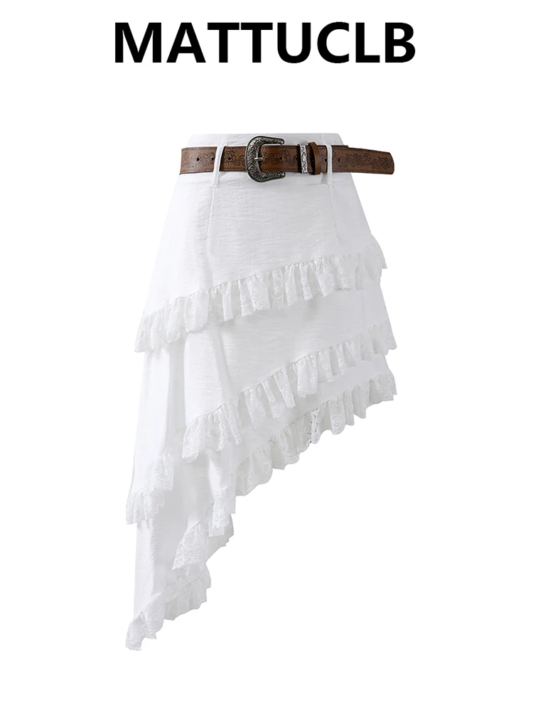 Summer Women Ballet Core Shoujo Asemetrical Midi Lace Skirt With Belt Korean 2000s Aesthetic Fairycore Mori Girl Gyaru Coquette
Summer Women Ballet Core Shoujo Asemetrical Midi Lace Skirt With Belt Korean 2000s Aesthetic Fairycore Mori Girl Gyaru Coquette