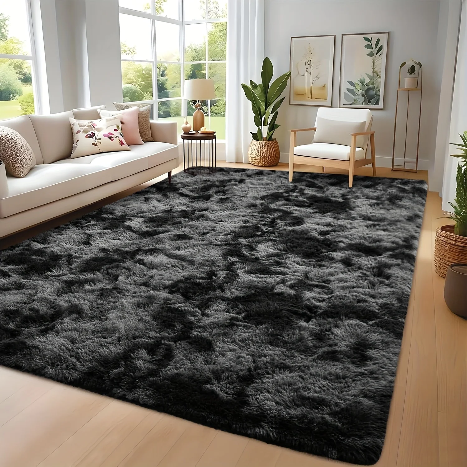 Tie-Dyed Dark Grey Area Rug, Ultra Soft Bedroom Circle Rugs for Room, Fluffy Plush Shaggy Carpet Floor Mats for Living Room Play
Tie-Dyed Dark Grey Area Rug, Ultra Soft Bedroom Circle Rugs for Room, Fluffy Plush Shaggy Carpet Floor Mats for Living Room Play