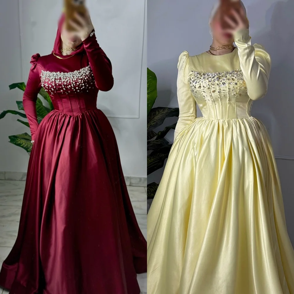 Customized Formal Evening Dress Pleat Classic O-Neck A-line Long Dresses Bespoke Occasion Elegant Party Wedding Glitter
Customized Formal Evening Dress Pleat Classic O-Neck A-line Long Dresses Bespoke Occasion Elegant Party Wedding Glitter