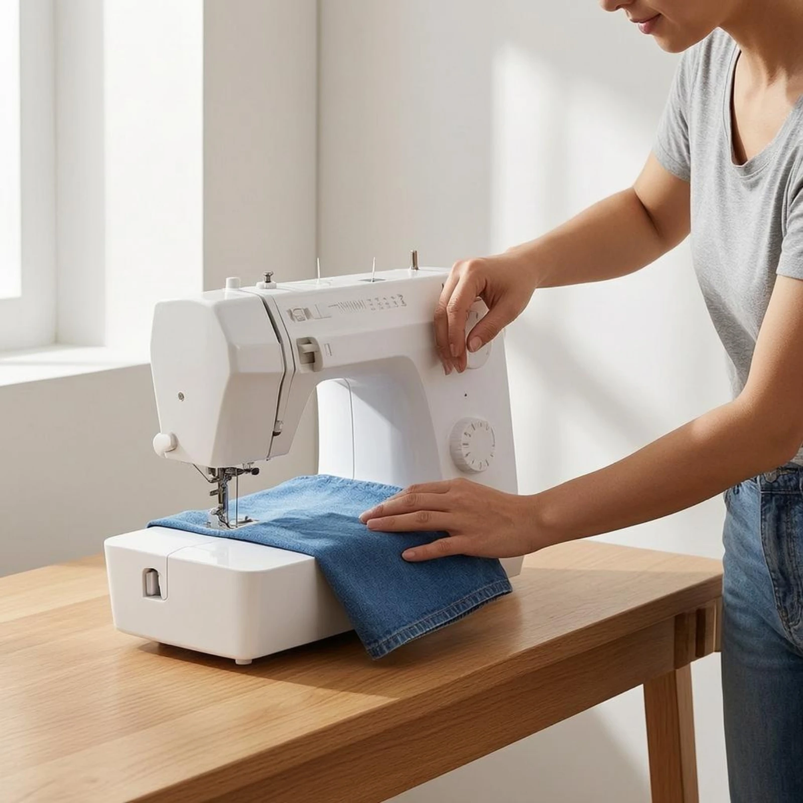 Electric Sewing Machine Compact Desktop Sewing Machine Home Craft Tool Built-in Work Area Stitching Device Easy to Use
Electric Sewing Machine Compact Desktop Sewing Machine Home Craft Tool Built-in Work Area Stitching Device Easy to Use