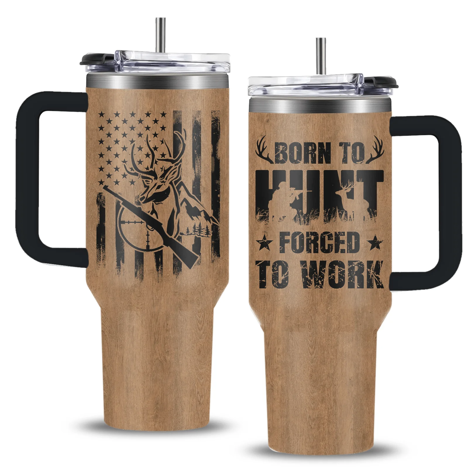 40oz Insulated Stainless Steel Tumbler With Handle, Born To Hunt Forced To Work Deer Hunting Tumbler With Straw Lid, Reusable Le
40oz Insulated Stainless Steel Tumbler With Handle, Born To Hunt Forced To Work Deer Hunting Tumbler With Straw Lid, Reusable Le
