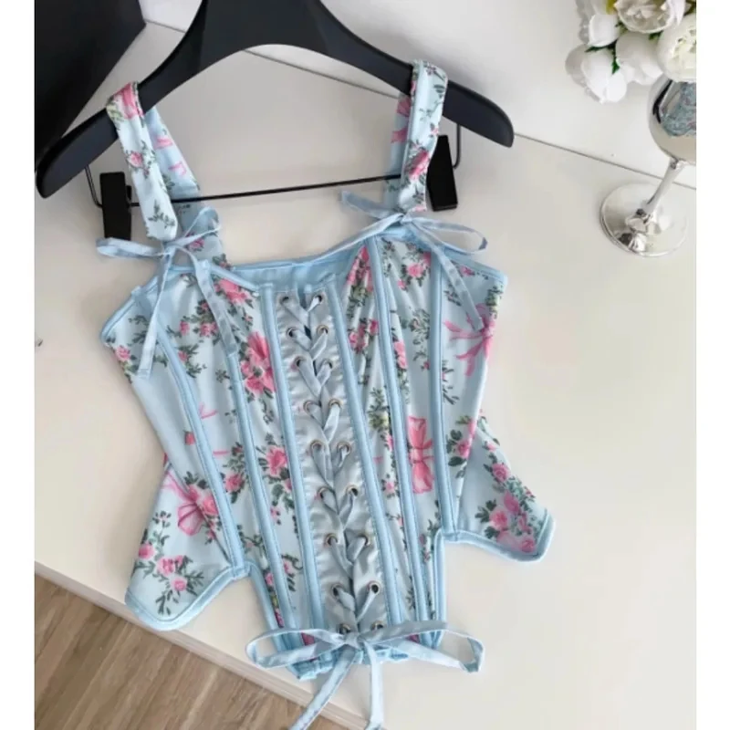 Chic Camis print sleeveless butterfly Draw String Tank Top Slim Crop Top Sexy Corset Bustier Women Summer Clothin
Chic Camis print sleeveless butterfly Draw String Tank Top Slim Crop Top Sexy Corset Bustier Women Summer Clothin