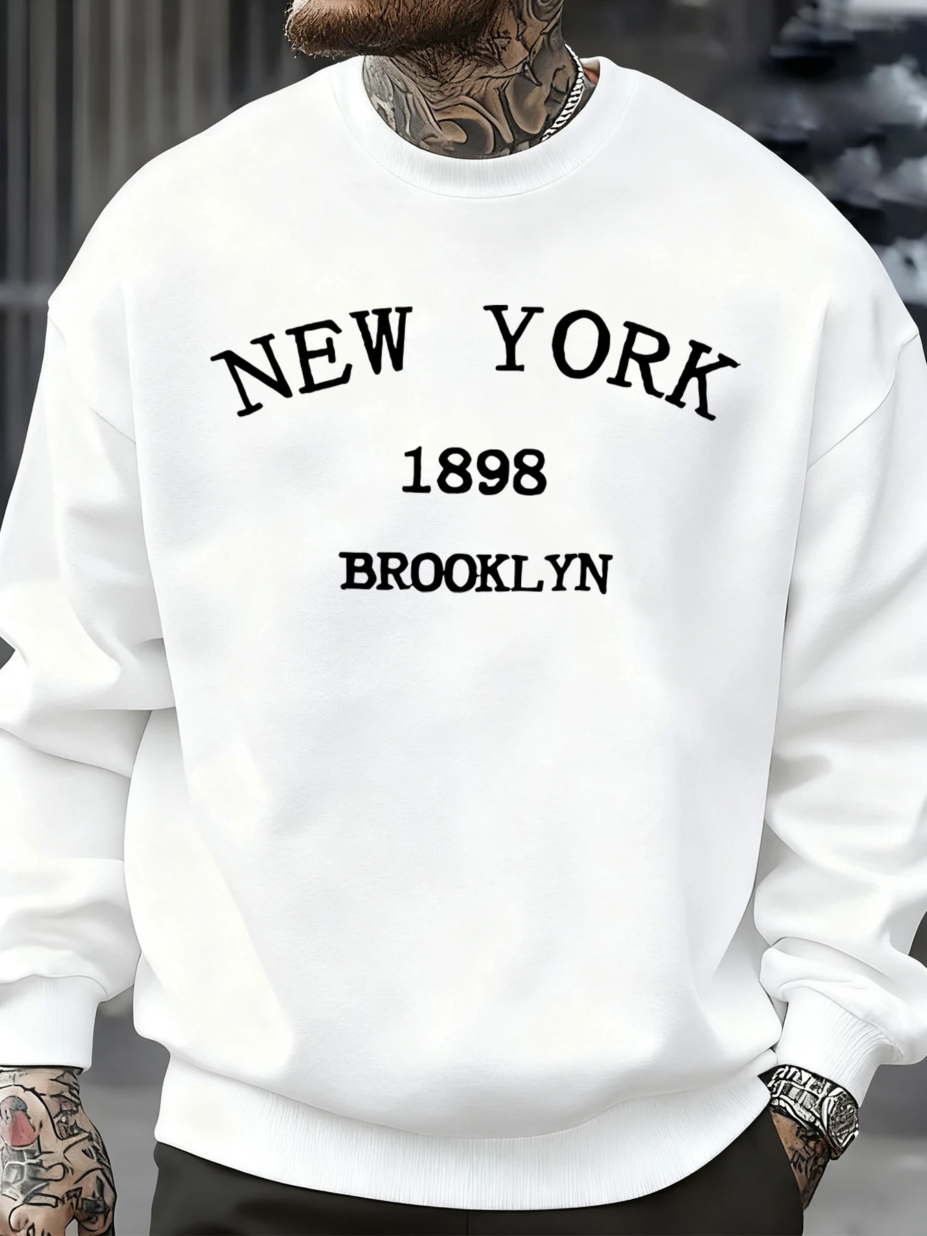 New York Brooklyn 1898 Design Man Pullover Trendy Fleece Sweatshirt Autumn O-Neck Clothes Crewneck Sportswear Oversize Tops
New York Brooklyn 1898 Design Man Pullover Trendy Fleece Sweatshirt Autumn O-Neck Clothes Crewneck Sportswear Oversize Tops