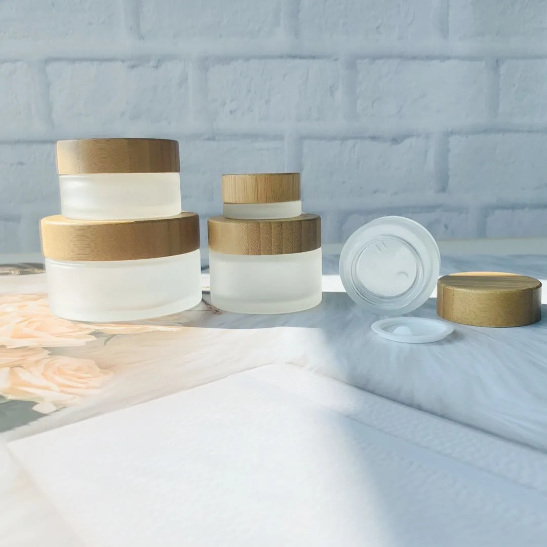 Bulk 5-100ml Empty Frosted Glass Cream Jars Bamboo Lid Round Leak Proof DIY Make Up Eye Shadow Cosmetic Container Travel Storage
Bulk 5-100ml Empty Frosted Glass Cream Jars Bamboo Lid Round Leak Proof DIY Make Up Eye Shadow Cosmetic Container Travel Storage