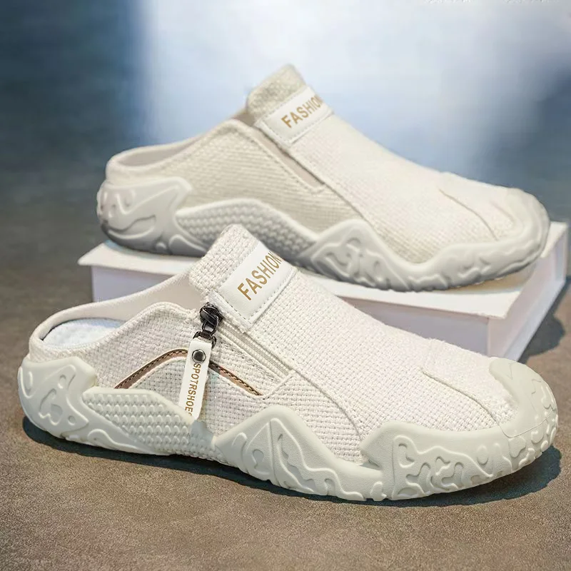 Men's Summer Breathable Anti-slip Driving Shoes Slip-on Half Slippers Flying Knit Sports Casual Shoes Comfortable Lightweight
Men's Summer Breathable Anti-slip Driving Shoes Slip-on Half Slippers Flying Knit Sports Casual Shoes Comfortable Lightweight