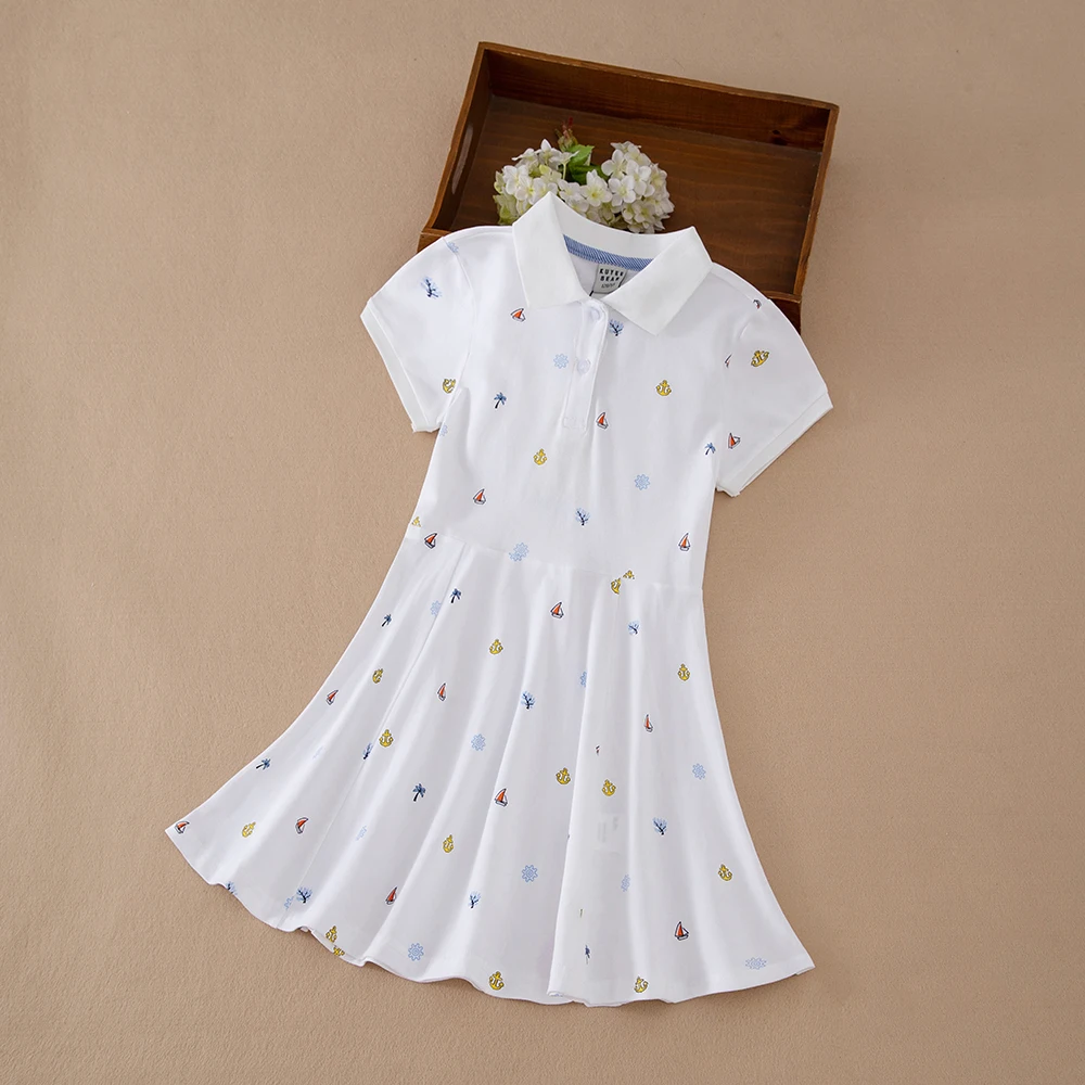 Girls' Polo Dress with Nautical Print Short Sleeve A-Line Kids' Casual Dress 5-12 Years Children Clothing
Girls' Polo Dress with Nautical Print Short Sleeve A-Line Kids' Casual Dress 5-12 Years Children Clothing