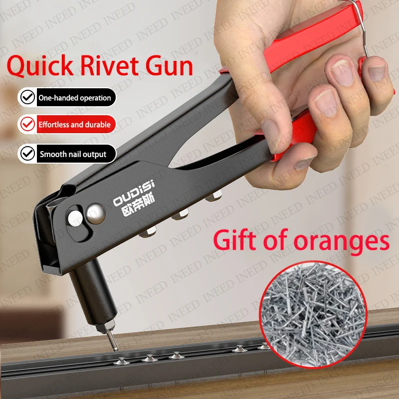 Manual rivet gun kit, rivet tools suitable for automotive furniture and interior decoration includes 200 rivets and 2 drill bits
Manual rivet gun kit, rivet tools suitable for automotive furniture and interior decoration includes 200 rivets and 2 drill bits