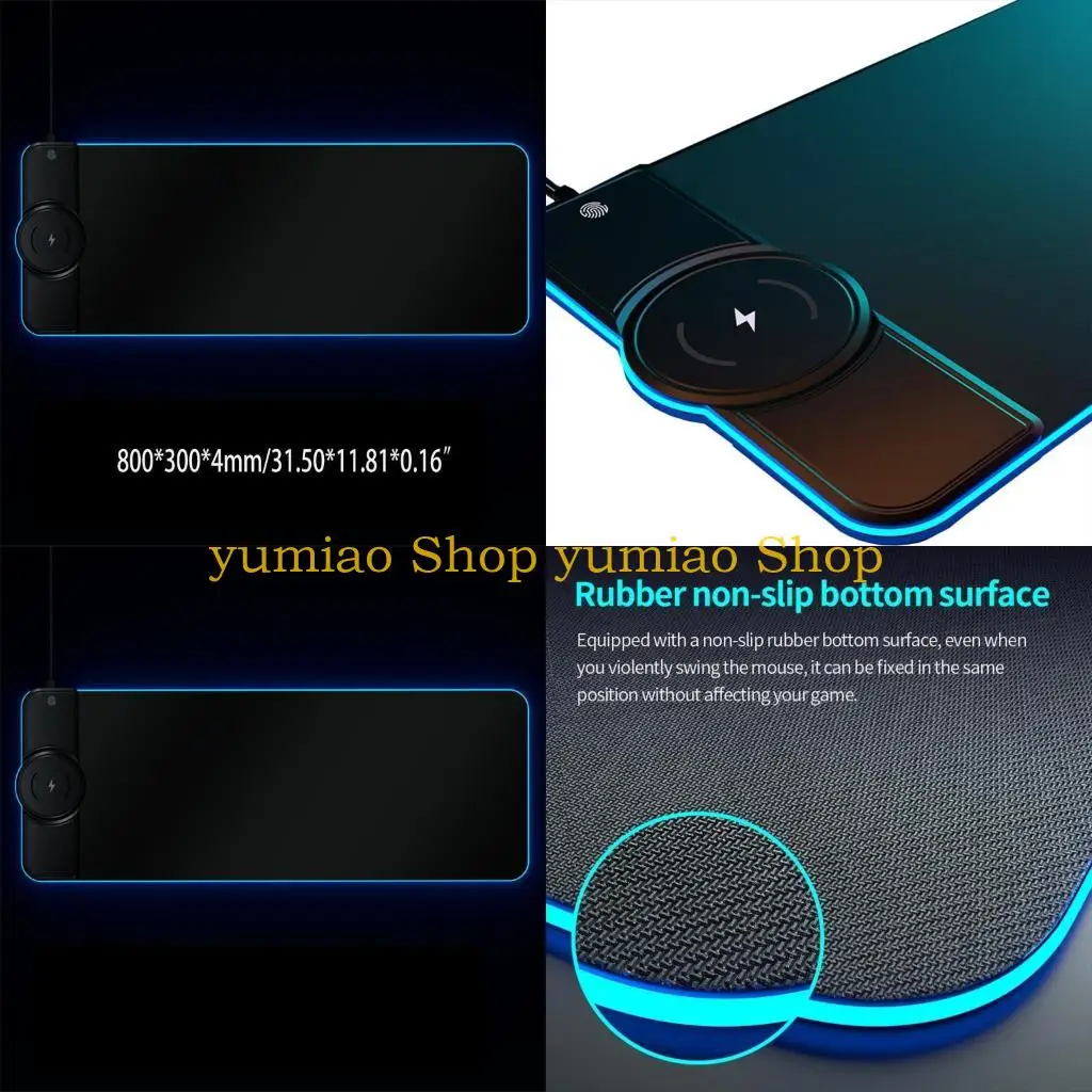 587B 10W Wireless Extended RGB Mouse Pad, Non-Slip Rubber Base 10 Light
587B 10W Wireless Extended RGB Mouse Pad, Non-Slip Rubber Base 10 Light