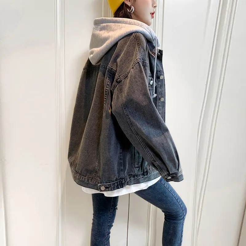 Basic Jackets Women Denim Pure Hooded BF Streetwear Fashion Ulzzang Chic Distressed Pockets College Mujer Clothing Outerwear Ins
Basic Jackets Women Denim Pure Hooded BF Streetwear Fashion Ulzzang Chic Distressed Pockets College Mujer Clothing Outerwear Ins