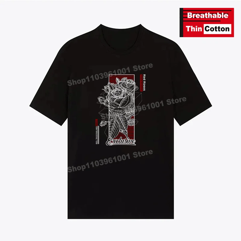 Breathable Thin Cotton T-Shirt Red Roses - gxclusive Creative Design Print Shirts y2k Hip Hop Casual Street Short Sleeve Tees
Breathable Thin Cotton T-Shirt Red Roses - gxclusive Creative Design Print Shirts y2k Hip Hop Casual Street Short Sleeve Tees