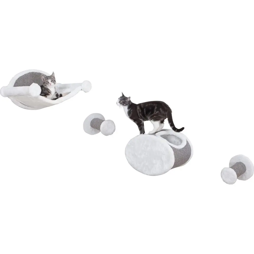 Wall-Mounted Cat Lounge with Hammock, Condo, and Sisal Steps - Gray, 18.75 x 11 x 11.25
Wall-Mounted Cat Lounge with Hammock, Condo, and Sisal Steps - Gray, 18.75 x 11 x 11.25