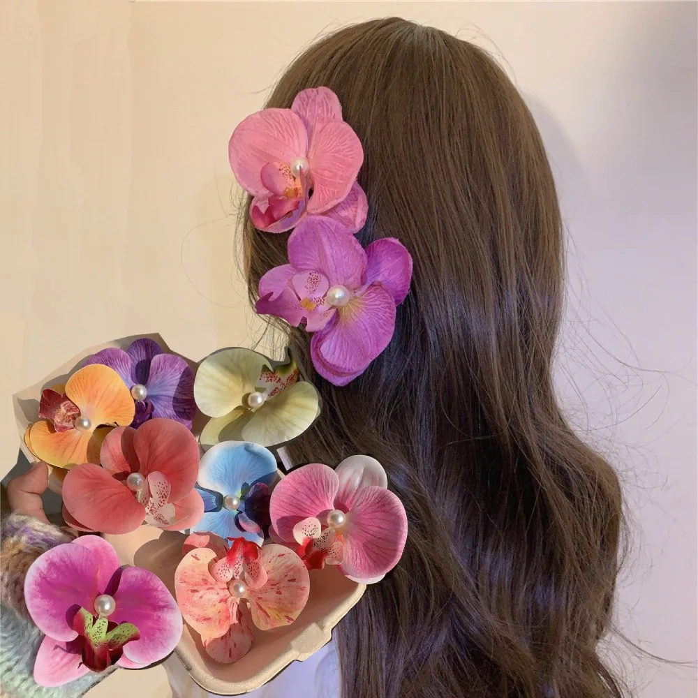Phalaenopsis Flower Hair Clip Simulated Floral French Elegant Fashion Barrettes New Colors Girls Headwear Bobby Pin Accessories
Phalaenopsis Flower Hair Clip Simulated Floral French Elegant Fashion Barrettes New Colors Girls Headwear Bobby Pin Accessories