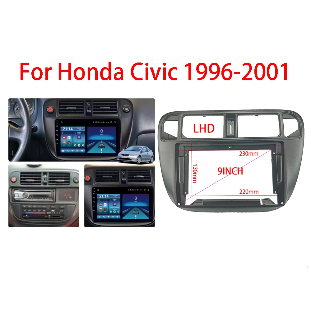 Для Honda Civic (EJ/EK/EM) 1995-2001 (7/9 дюймов) — установочный комплект для автомагнитолы, панель приборов, накладка на консоль, декоративная рамка
Для Honda Civic (EJ/EK/EM) 1995-2001 (7/9 дюймов) — установочный комплект для автомагнитолы, панель приборов, накладка на консоль, декоративная рамка