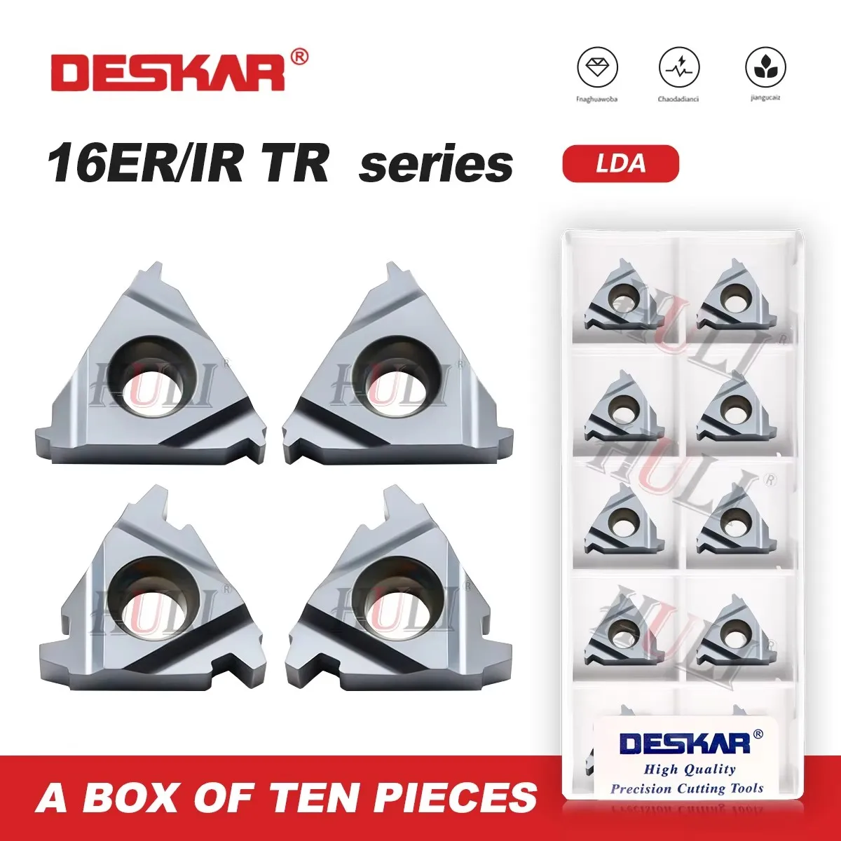 DESKAR 16ER 16IR 1.5TR 2TR 2.5TR LDA LDC 100% Original Threading Turning Tool CNC Lathe Carbide Threading Blade Triangle Blade
DESKAR 16ER 16IR 1.5TR 2TR 2.5TR LDA LDC 100% Original Threading Turning Tool CNC Lathe Carbide Threading Blade Triangle Blade