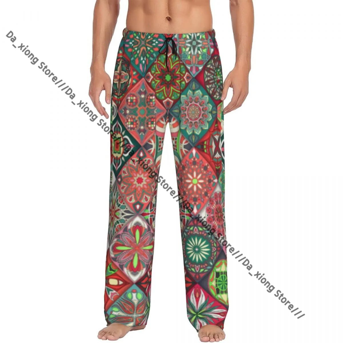 Мужские пижамные штаны с мандалами и винтажными элементами, красочные, в стиле пэчворк
Мужские пижамные штаны с мандалами и винтажными элементами, красочные, в стиле пэчворк