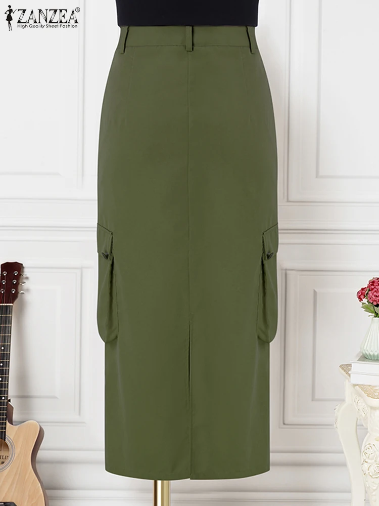 ZANZEA Women Street High Waist Jupe 2025 Summer Solid Cargo Skirt Fashion Korean Pockets Long Overskirts Casual Loose Faldas
ZANZEA Women Street High Waist Jupe 2025 Summer Solid Cargo Skirt Fashion Korean Pockets Long Overskirts Casual Loose Faldas