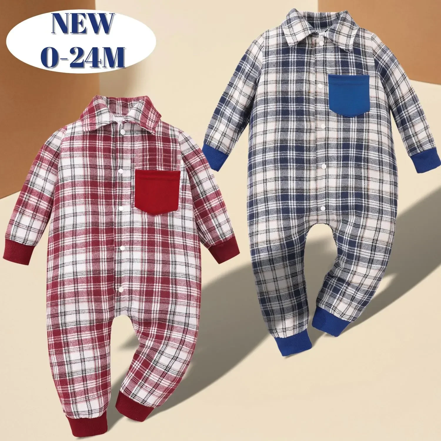 2024 Plaid Baby Boy Romper Long Sleeves Spring Cute Newborn Baby Clothes Cotton Infant Girl One-Pieces 0-24M
2024 Plaid Baby Boy Romper Long Sleeves Spring Cute Newborn Baby Clothes Cotton Infant Girl One-Pieces 0-24M