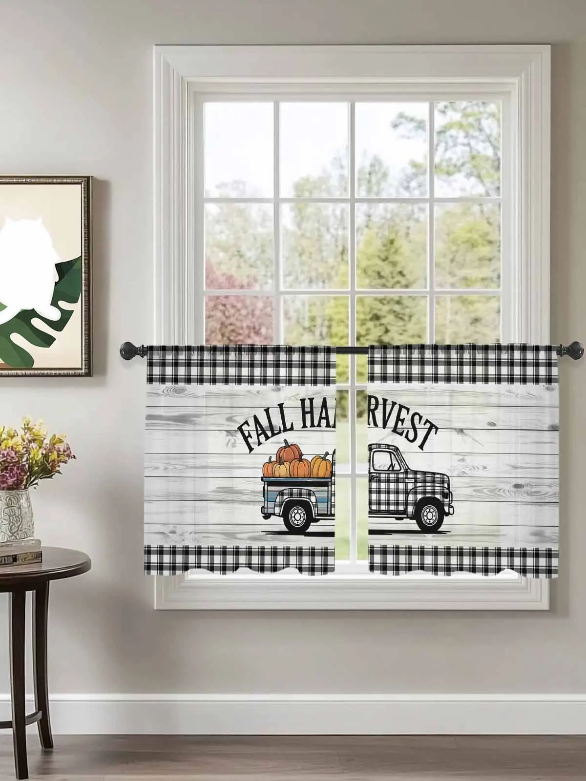 Autumn Plaid Car Wood Grain Tulle Curtains For Bedroom Children Living Room Decor Sheer Curtains
Autumn Plaid Car Wood Grain Tulle Curtains For Bedroom Children Living Room Decor Sheer Curtains