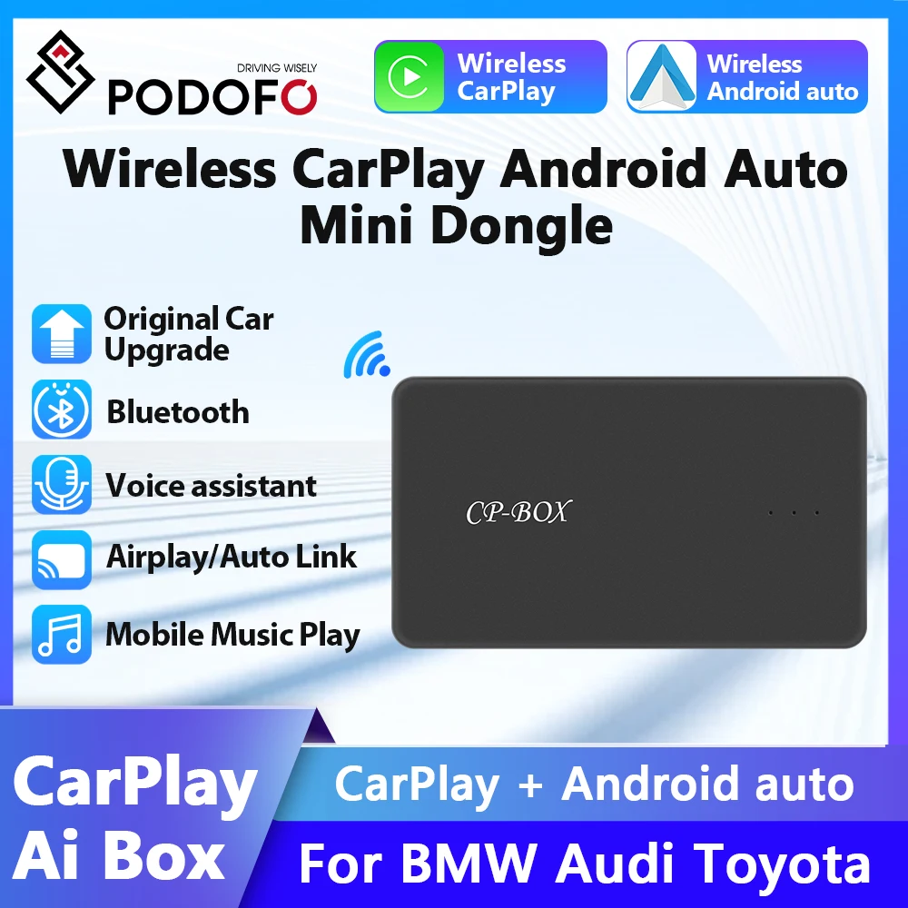 Автомобильная Проводная приставка Podofo, подключение по USB, Bluetooth, для BMW, Audi, Toyota, Mini AI
Автомобильная Проводная приставка Podofo, подключение по USB, Bluetooth, для BMW, Audi, Toyota, Mini AI