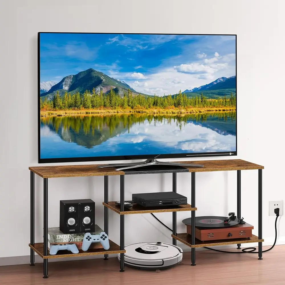 TV Stand or Bedroom 50 Inch TV Stand with Power Outlet 3 Tier Entertainment Center with Storage TV ole Table or 50 43 40 32 Inch
TV Stand or Bedroom 50 Inch TV Stand with Power Outlet 3 Tier Entertainment Center with Storage TV ole Table or 50 43 40 32 Inch