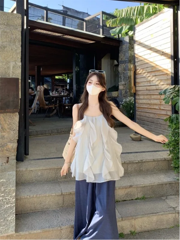 plus Size Women's Fashionable Wide Leg Pants Strapless Loose Fit Conceal Meat Slimming High Waist Trousers Summer Outfit
plus Size Women's Fashionable Wide Leg Pants Strapless Loose Fit Conceal Meat Slimming High Waist Trousers Summer Outfit
