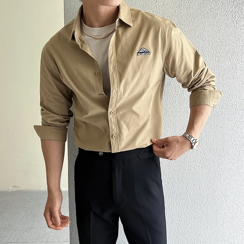 100% Cotton Quality Long Sleeve Men's Casual Shirt Fashion Autumn Embroidery Logo Slim Korean Men Shirts Coat Outdoor Plus Size
100% Cotton Quality Long Sleeve Men's Casual Shirt Fashion Autumn Embroidery Logo Slim Korean Men Shirts Coat Outdoor Plus Size