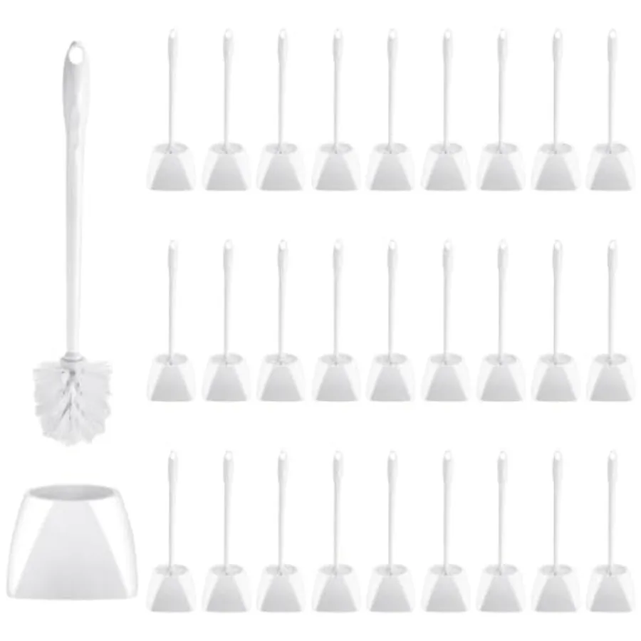 30 Sets Toilet Holder and Brush Set 16.14 Inch Toilet Bowl Cleaner Brush with Caddy Bathroom Scrub Plastic Scrubber with Long H
30 Sets Toilet Holder and Brush Set 16.14 Inch Toilet Bowl Cleaner Brush with Caddy Bathroom Scrub Plastic Scrubber with Long H