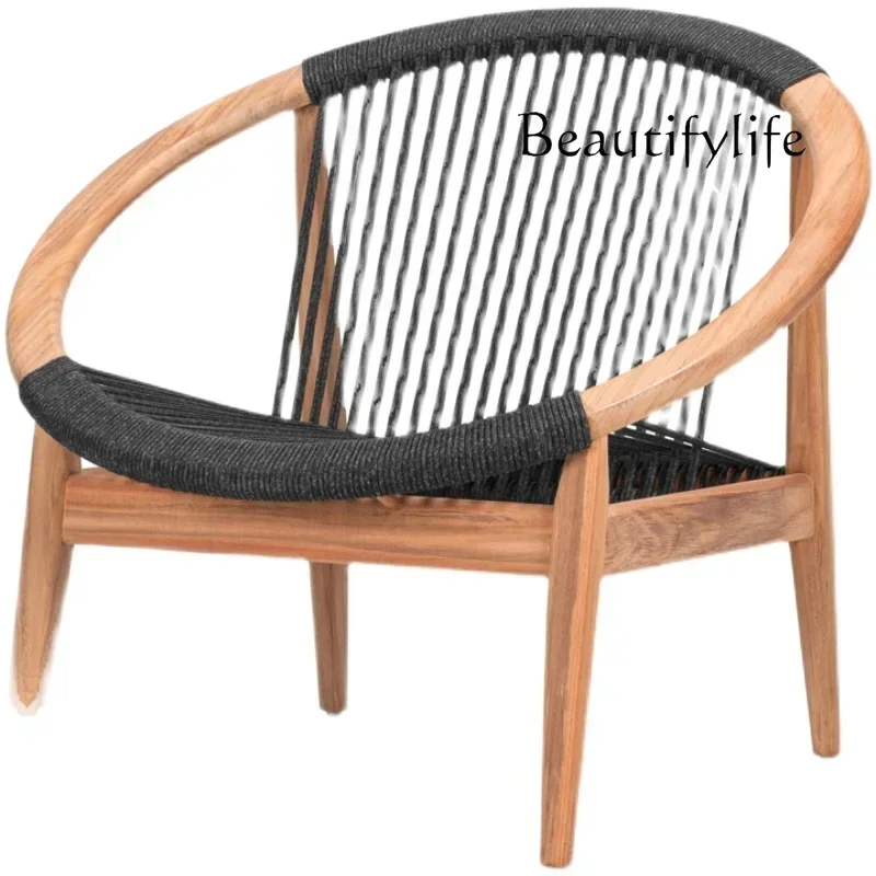 Nordic outdoor solid wood sofa chair waterproof garden courtyard single leisure rattan chair balcony small coffee table
Nordic outdoor solid wood sofa chair waterproof garden courtyard single leisure rattan chair balcony small coffee table