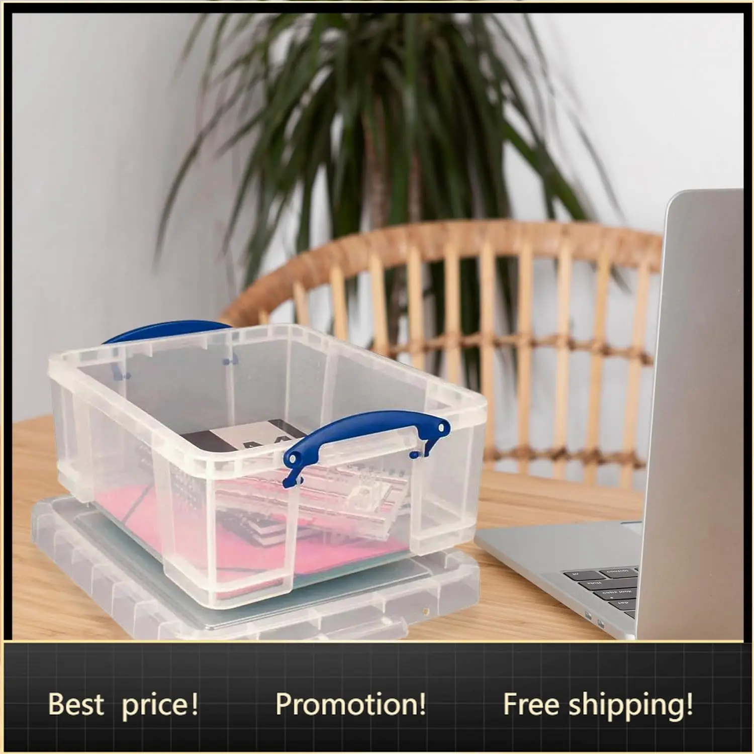 10 Pack 17L Plastic Storage Bins with Snap Lids and Clip Lock, Clear
10 Pack 17L Plastic Storage Bins with Snap Lids and Clip Lock, Clear