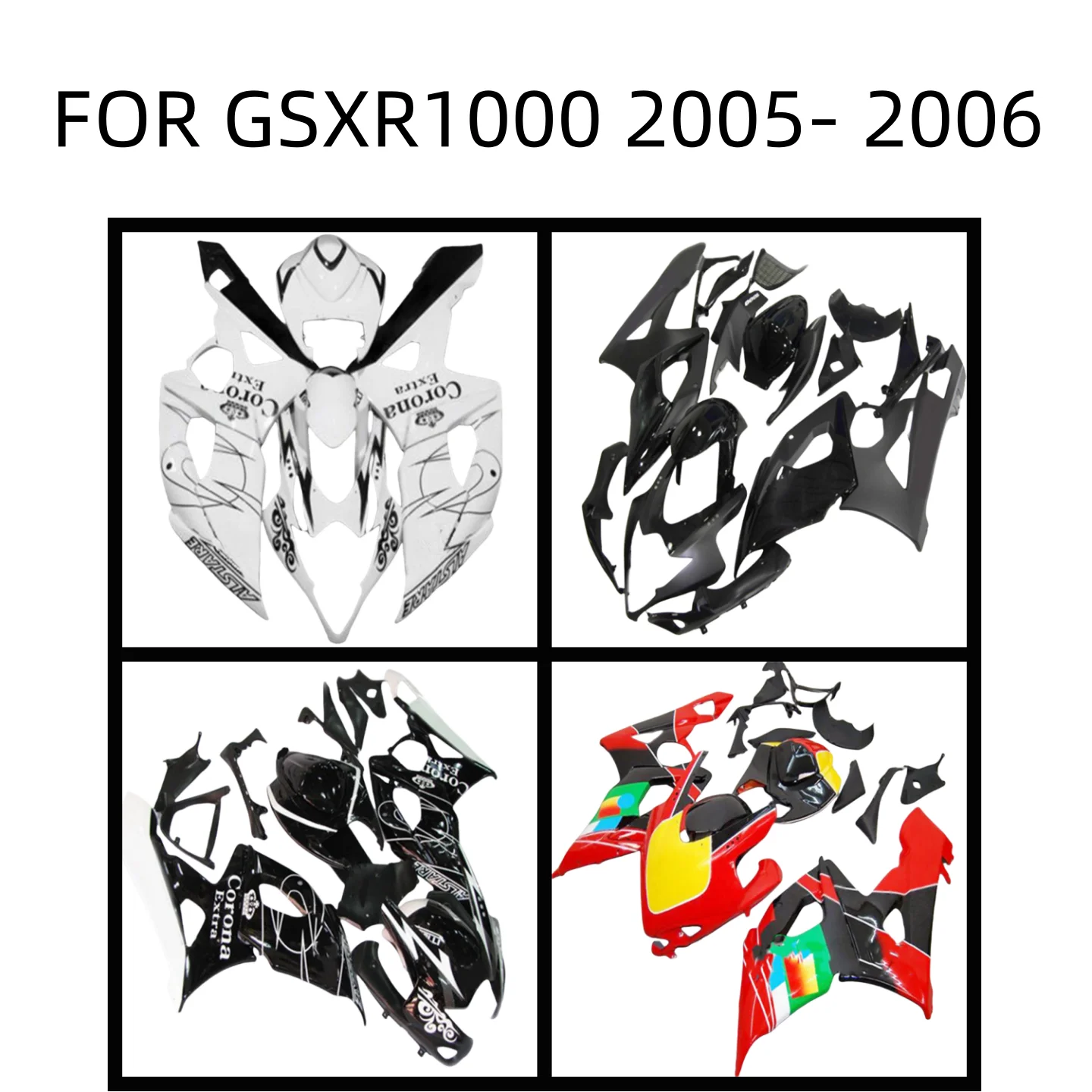 100% Fitment Motorcycle Fairings Kit for GSXR1000 K5 2005 2006 for GSX-R 1000 05 06 Injection Bodywork Set
100% Fitment Motorcycle Fairings Kit for GSXR1000 K5 2005 2006 for GSX-R 1000 05 06 Injection Bodywork Set