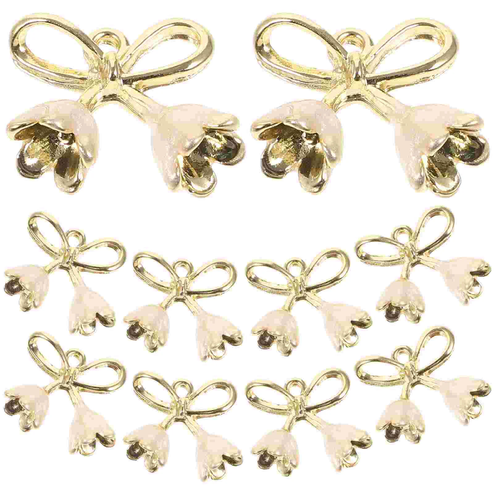 10 Pcs Lily of The Valley Flower Ornaments Jewelry Charms Decoration Pendant DIY Supplies Alloy Necklace
10 Pcs Lily of The Valley Flower Ornaments Jewelry Charms Decoration Pendant DIY Supplies Alloy Necklace