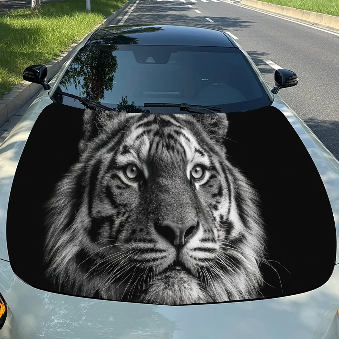 Cold Tiger Animal PVC Car Hood Wraps, Self-Adhesive Waterproof Car Bonnet Decal Sticker, Car Decoration Protection Stickers for
Cold Tiger Animal PVC Car Hood Wraps, Self-Adhesive Waterproof Car Bonnet Decal Sticker, Car Decoration Protection Stickers for