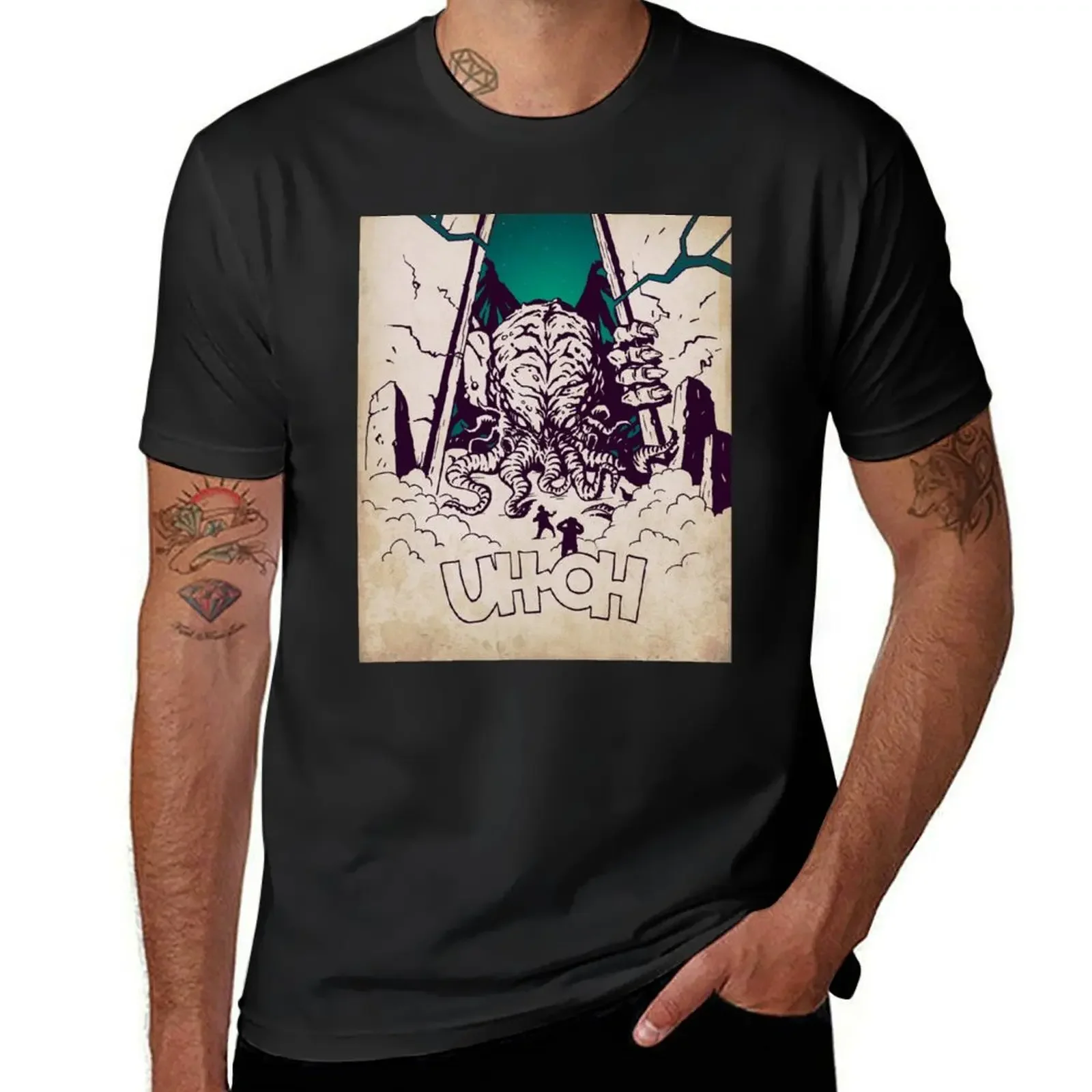 Uh-Oh Cthulhu! T-Shirt street wear custom shirt heavyweights vintage anime shirt plain black t shirts men
Uh-Oh Cthulhu! T-Shirt street wear custom shirt heavyweights vintage anime shirt plain black t shirts men