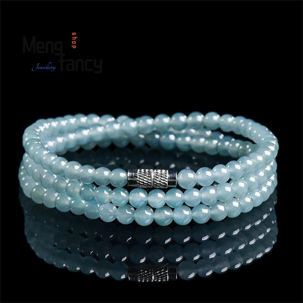 Natural A-grade Jadeite Blue Water 4.5mm Small Jade Bead Necklace Ice Type Three Circle Bracelet Sweater Chain Exquisite Jewelry
Natural A-grade Jadeite Blue Water 4.5mm Small Jade Bead Necklace Ice Type Three Circle Bracelet Sweater Chain Exquisite Jewelry