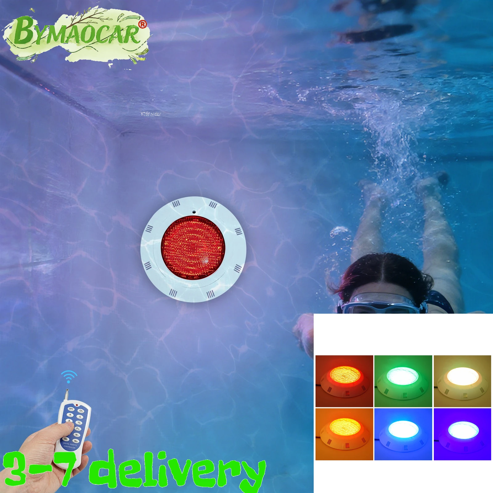 45W Pool Light, RGB LED Swimming Pool Light, Remote Control, Vertical Texture Design, IP68 Waterproof, ABS+PC Shell, Silicone Seal, Color Changing Modes, Underwater Submersible Light for Pool Spa Party Decoration
45W Pool Light, RGB LED Swimming Pool Light, Remote Control, Vertical Texture Design, IP68 Waterproof, ABS+PC Shell, Silicone Seal, Color Changing Modes, Underwater Submersible Light for Pool Spa Party Decoration