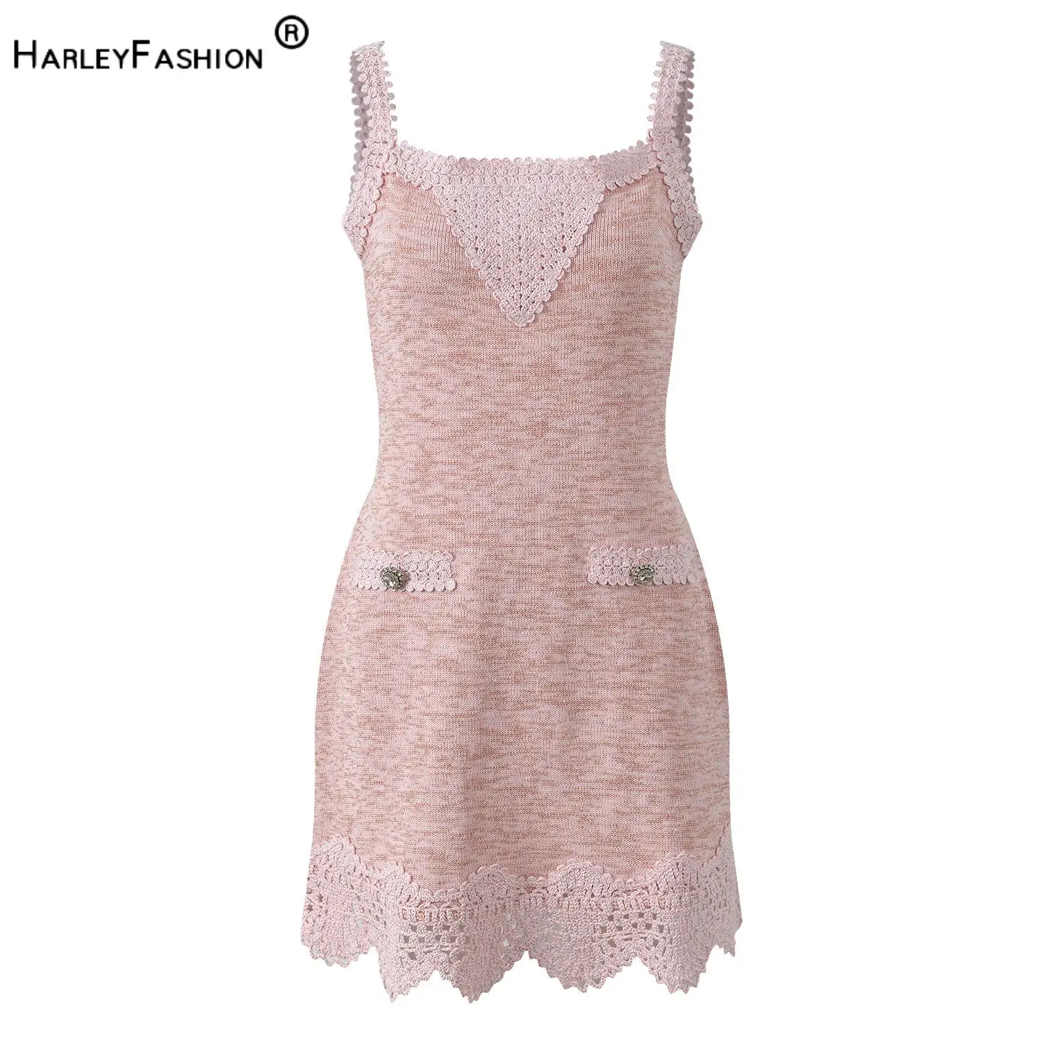 2026 Summer New Arrival Lady Designed Hollow Out Patchwork Sleeveless Wear Solid Waisted Short Mini Knitted Slips Dress Women
2026 Summer New Arrival Lady Designed Hollow Out Patchwork Sleeveless Wear Solid Waisted Short Mini Knitted Slips Dress Women