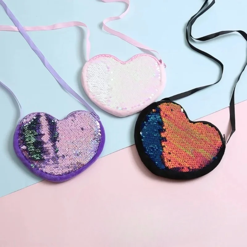 Детская мини-сумка через плечо для девочек, сумки на плечо для маленьких девочек, модный кошелек с блестками в форме сердца, клатч, кошелек для монет 
Детская мини-сумка через плечо для девочек, сумки на плечо для маленьких девочек, модный кошелек с блестками в форме сердца, клатч, кошелек для монет