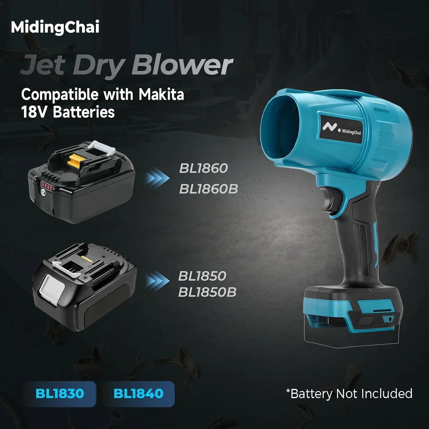 18V Cordless Leaf Blower, 32000 RPM, 500g Air Pressure, Handheld for Snow Dust Car Cleaning (Tool Only)
18V Cordless Leaf Blower, 32000 RPM, 500g Air Pressure, Handheld for Snow Dust Car Cleaning (Tool Only)