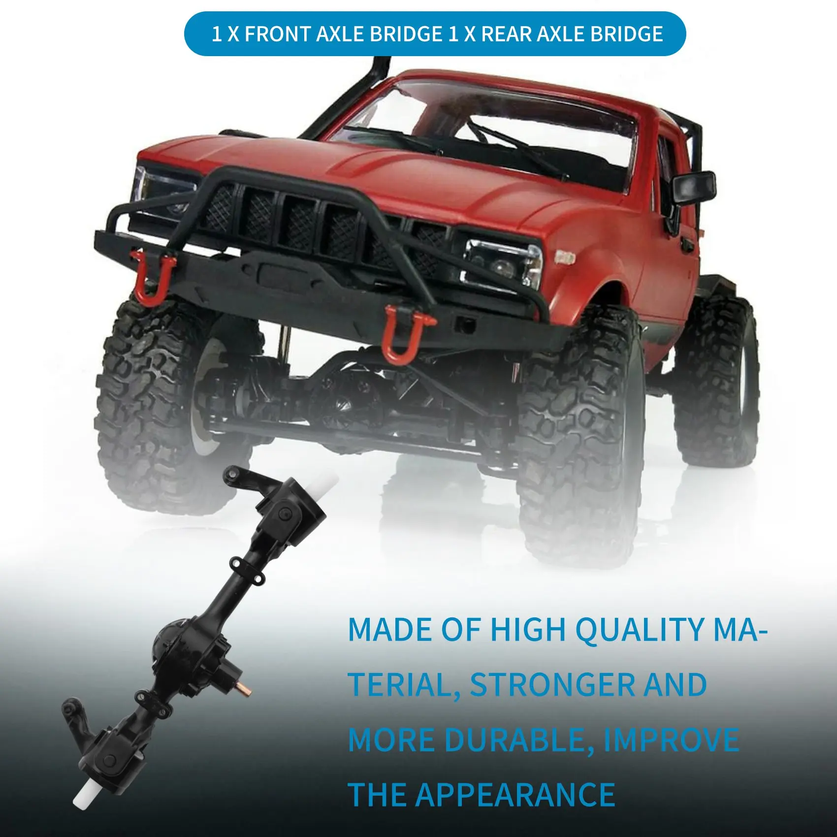 ABHQ-2Pcs Metal Gear Front & Rear Axle Bridge Replacement for WPL B1 B14 B24 C14 C24 C34 C44 1/16 RC Car Spare Parts
ABHQ-2Pcs Metal Gear Front & Rear Axle Bridge Replacement for WPL B1 B14 B24 C14 C24 C34 C44 1/16 RC Car Spare Parts