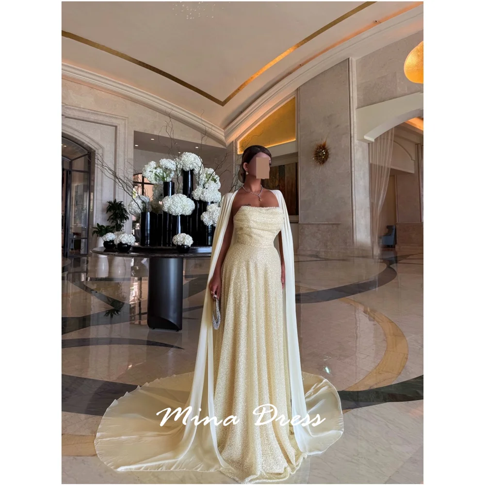 Mina Customized Tube Top Prom Dresses for Special Occasions Shawl Maomao Arabic Evening Dress Luxury Elegant Party Dresses Woman
Mina Customized Tube Top Prom Dresses for Special Occasions Shawl Maomao Arabic Evening Dress Luxury Elegant Party Dresses Woman