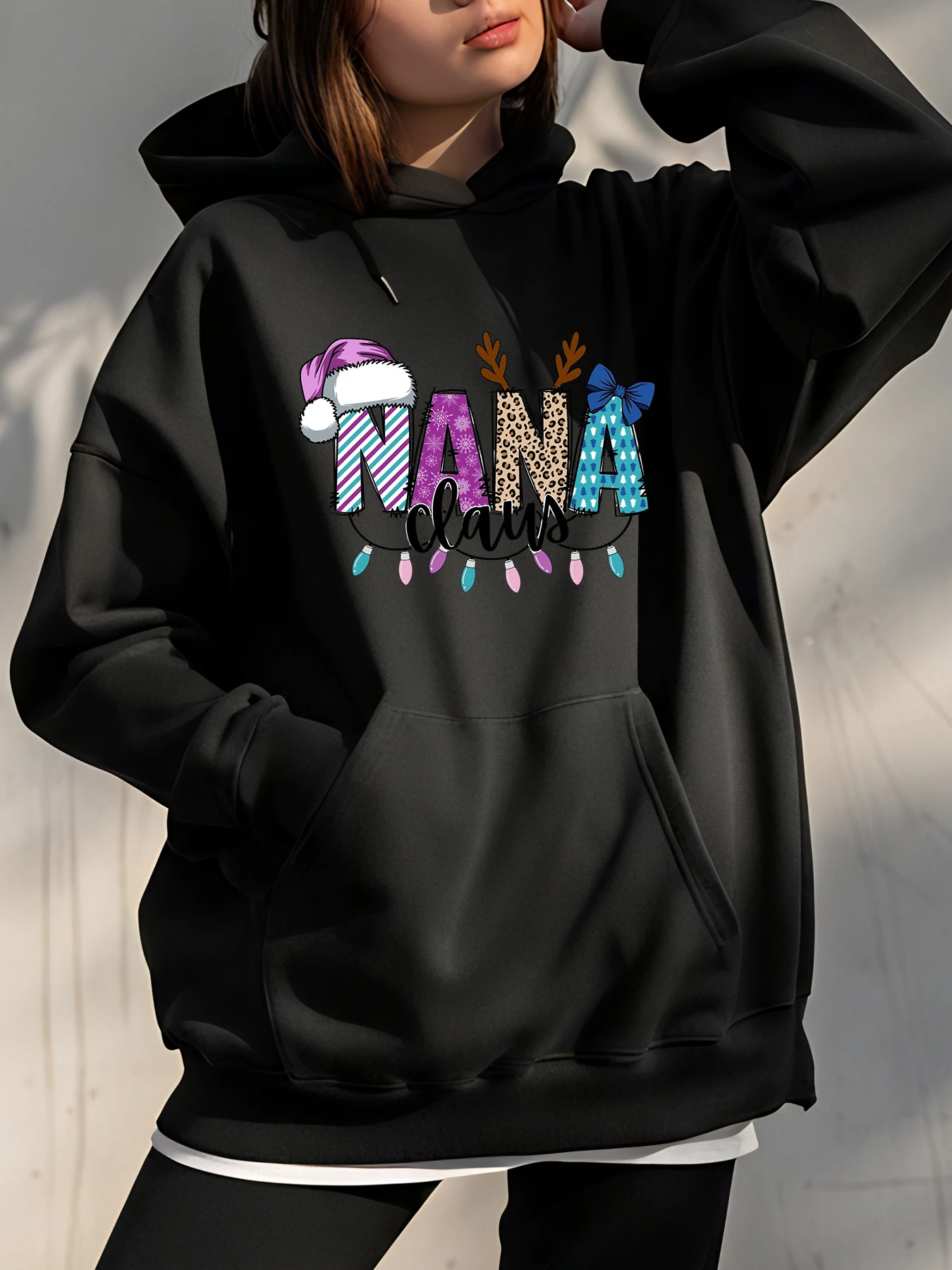 Рождественская толстовка с принтом Санта-Клауса, женская повседневная толстовка, праздничный модный подарок для бабушки и семьи
Рождественская толстовка с принтом Санта-Клауса, женская повседневная толстовка, праздничный модный подарок для бабушки и семьи