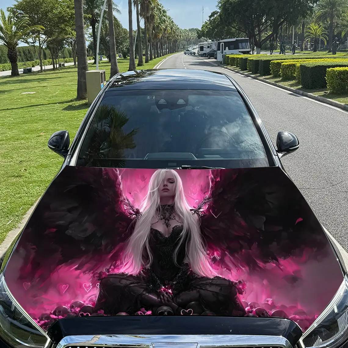 Black Winged Demon Pattern Car Hood Stickers, Decorative Car Packaging Paper, Bold Designs, Halloween Decorations, Car Parts Acc
Black Winged Demon Pattern Car Hood Stickers, Decorative Car Packaging Paper, Bold Designs, Halloween Decorations, Car Parts Acc