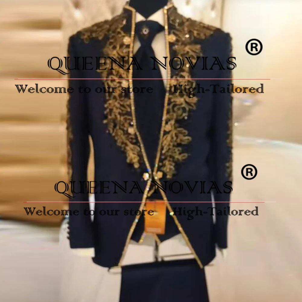 Sparkly Groom Wedding Tuxedo Crystals Beaded Prom Blazer Customized 2-Piece Man Formal Party Men's Suits Italian Design Blazer
Sparkly Groom Wedding Tuxedo Crystals Beaded Prom Blazer Customized 2-Piece Man Formal Party Men's Suits Italian Design Blazer