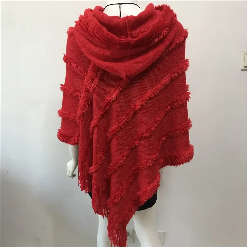 Spring Autumn Hooded Women Tassel Large Sweater New Imitation Cashmere Hot Selling Lady Cloak Shawl Fashion Wear Red
Spring Autumn Hooded Women Tassel Large Sweater New Imitation Cashmere Hot Selling Lady Cloak Shawl Fashion Wear Red
